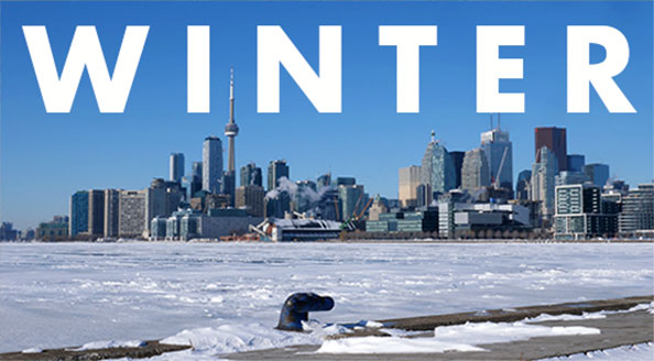 Thumbnail for Toronto Winter stock footage collection showing frozen harbour with snow and ice and Toronto skyline in winter